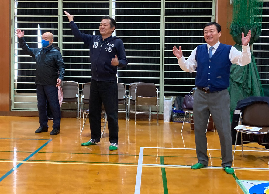 高松市大西市長と菅原理事長も一緒に踊った