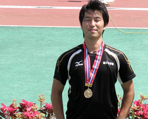 練習を再開し、蔵王町のネームが入ったユニフォームで出場した2012年度の東日本実業団選手権大会。見事に優勝を飾ることができました