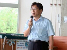 開会あいさつをする 北村 繁行 県連協副会長