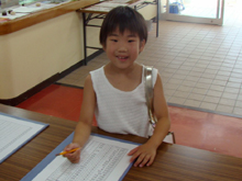会場1番乗りの本田 五月ちゃん