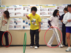 フープを使った運動