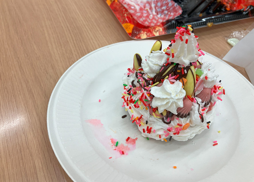 完成した色鮮やかなチョコパイ