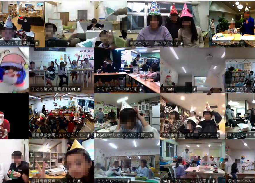  
											完成した帽子を被って集合写真を撮影