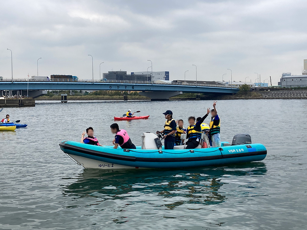 海上からの景色を楽しみました