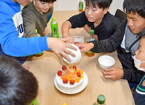 クリスマスケーキ作り