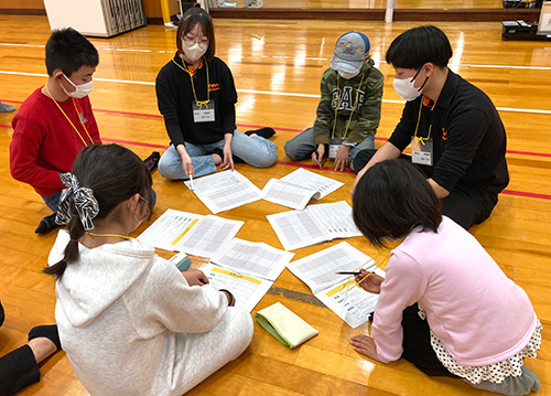 班に分かれて役割分担を決めました