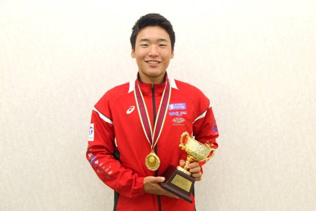 2年連続で学生チャンピオンに輝いた内田選手。今後の活躍に要注目です！