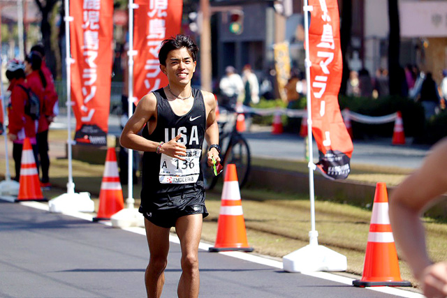 鹿児島マラソンに参戦中の松田さん