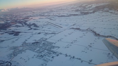  飛行機からの眺め…綺麗で見惚れます