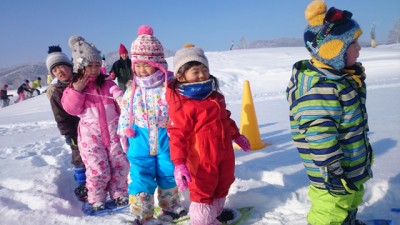  園児たちも初めての感覚にニコニコが止まりません