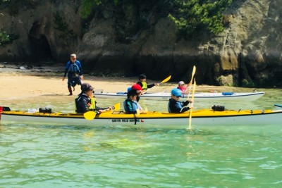 砂浜から漕ぎだした瞬間