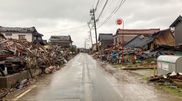 珠洲市を通ったときの光景