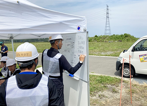 災害現場の指揮本部の運用を学んだ