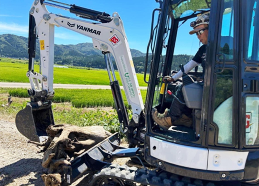 五城目町での復旧支援活動