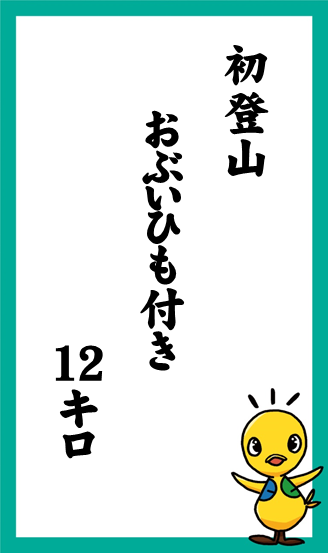 初登山　おぶいひも付き　12キロ